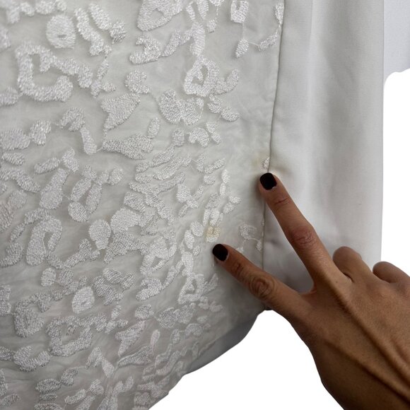 Cameo‎ White Embroidered Dress XS Bridal Engagement Rehearsal Dinner Dress - Picture 10 of 11